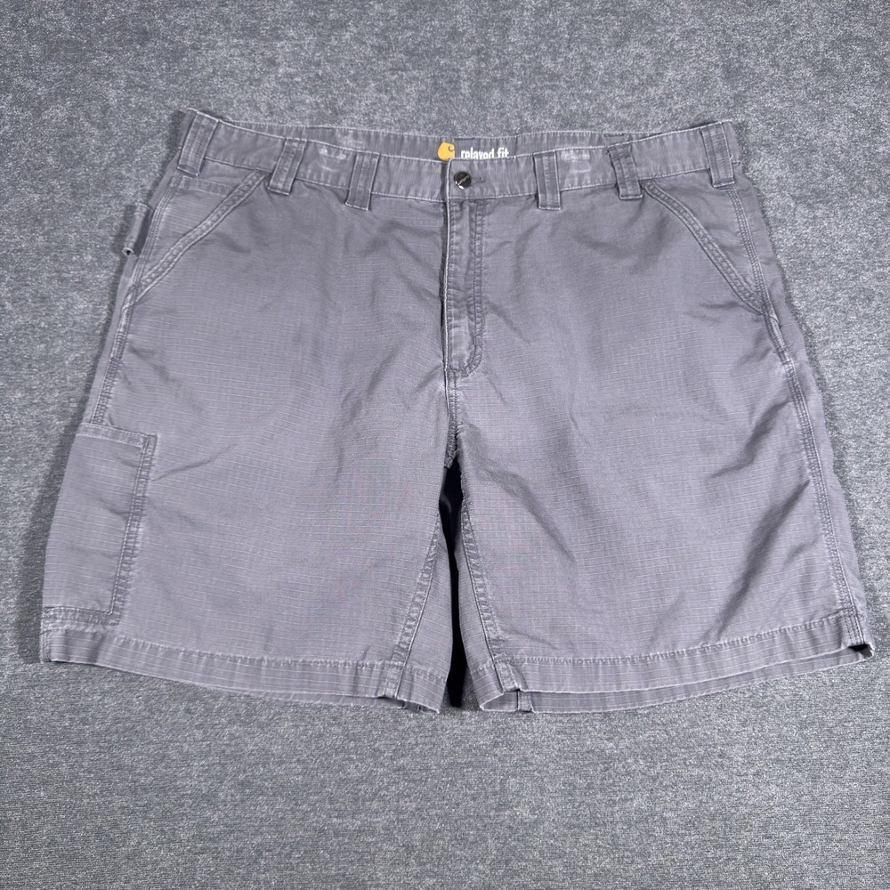 Carhartt Force Carpenter Shorts Men's Size 44 Relaxed Fit Gray Workwear Ripstop